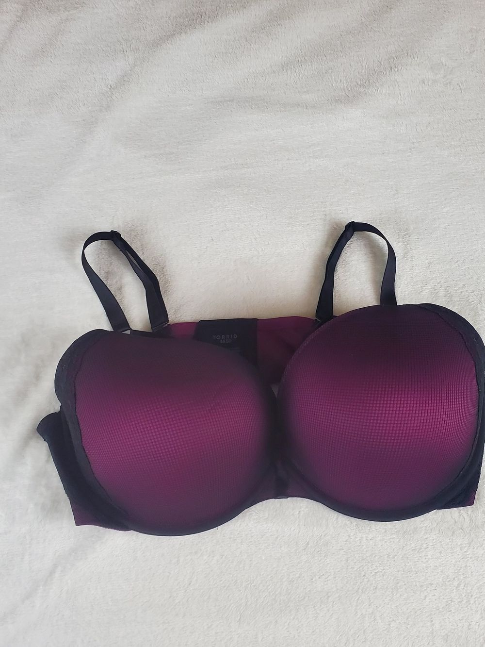 Torrid Purple & Black Plunge Push Up BraSize 46DD